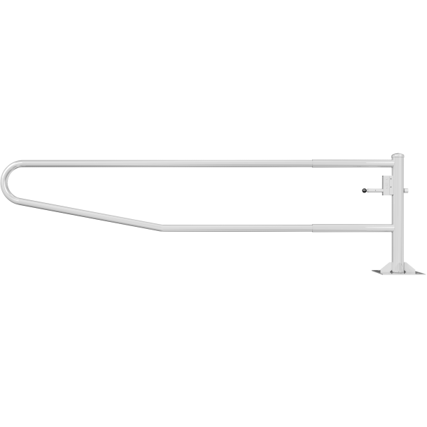 Swiveling gates | to be fixed by plugs, hot-dip galvanized | total width: 2500 mm | with Euro profile cylinder lock